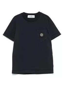 Футболка Stone Island Junior с нашивкой в виде компаса, синий