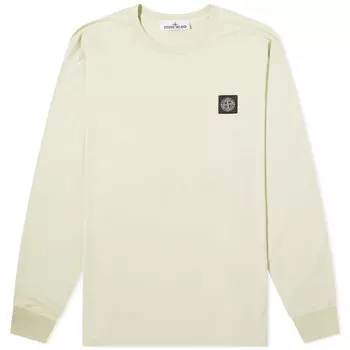 Футболка Stone Island Long Sleeve Patch T-Shirt, цвет Pistachio