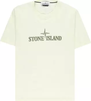 Футболка Stone Island Script T-Shirt 'Light Green', зеленый