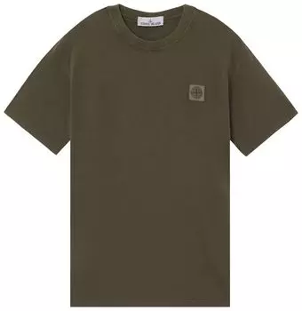 Футболка Stone Island Short-Sleeve T-Shirt 'Military Green', зеленый