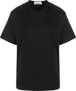 Футболка Stone Island T-Shirt-Logo 'Black', черный