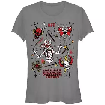 Футболка Stranger Things для юниоров с графическим рисунком Stranger Flash Sheet Monsters Licensed Character