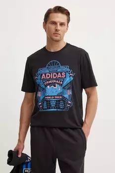 Футболка Street 4 из хлопка adidas Originals, черный