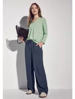 Футболка Street One, цвет leinen-look shirt' grn