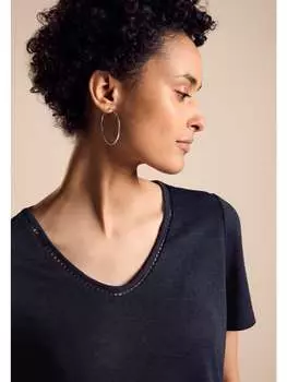 Футболка Street One, цвет leinenoptik' marineblau