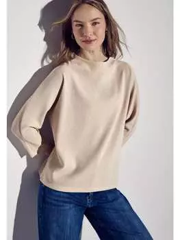 Футболка Street One, цвет two-tone strukturshirt' beige