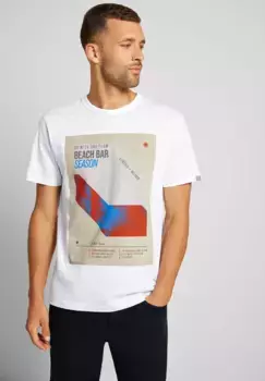 Футболка STREET ONE MEN меланжевого цвета, белый