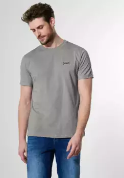 Футболка STREET ONE MEN меланжевого цвета, серый
