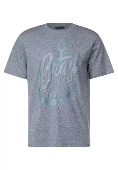 Футболка Street One MEN, пестрый серый