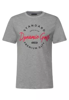 Футболка Street One MEN, серебристо-серый