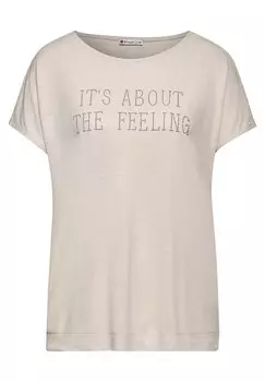 Футболка STREET ONE Shirt, серо-бежевый