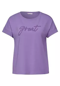 Футболка STREET ONE, темно-фиолетовый
