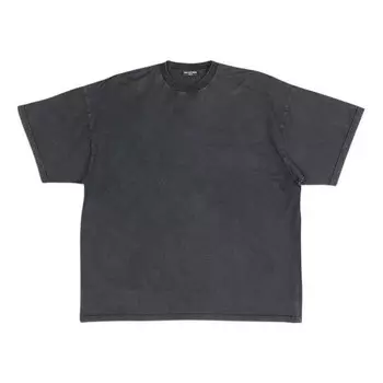 Футболка strike 1917 oversized t-shirt 'washed black' Balenciaga, черный