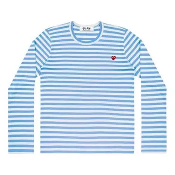 Футболка striped long sleeves tee 'blue' Comme Des Garcons Play, белый
