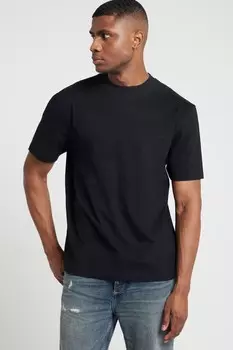 Футболка студийного покроя Regular fit River Island, черный