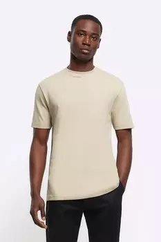 Футболка Studio приталенного кроя River Island, бежевый