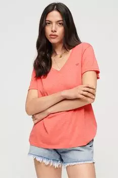 Футболка Studios от Nobra с V-образным вырезом и вышивкой Superdry, розовый