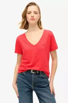 Футболка Studios slub emb vee Superdry, красный