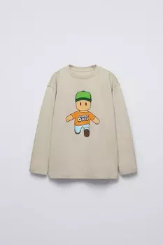 Футболка stumble guys ZARA, песочный
