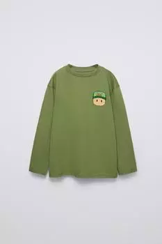 Футболка stumble guys ZARA, зеленый