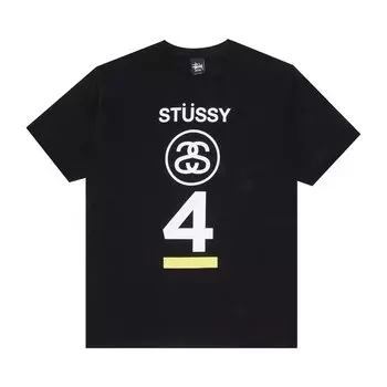 Футболка Stussy 4 Stack 'Black', черный