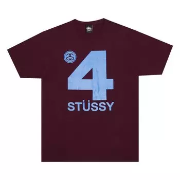 Футболка Stussy 4 Stussy 'Eggplant', фиолетовый