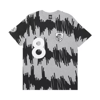Футболка Stussy 8 Noise 'Grey Heather', серый