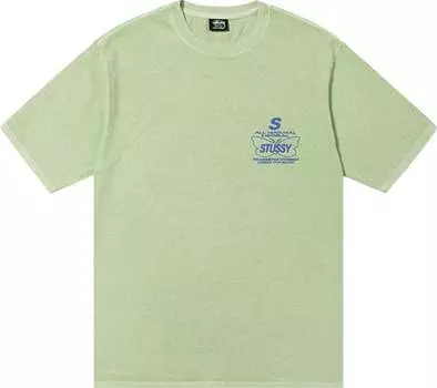 Футболка Stussy All Natural Pigment Dyed Tee 'Sage', зеленый