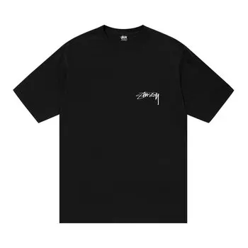 Футболка Stussy Arachnid, окрашенная в пигмент, черная