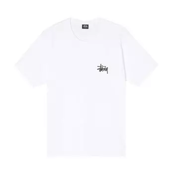 Футболка Stussy Basic Logo Tee 'White', белый