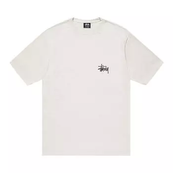 Футболка Stussy Basic Pigment Dyed Logo Tee, кремовый
