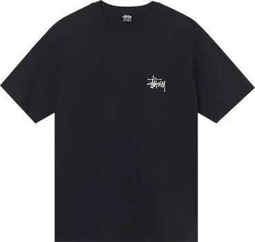 Футболка Stussy Basic Pigment Dyed Tee 'Black', черный