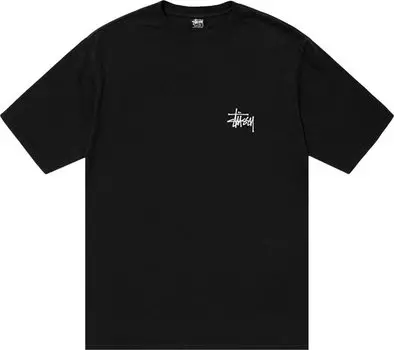 Футболка Stussy Basic Pigment Dyed Tee 'Black', черный