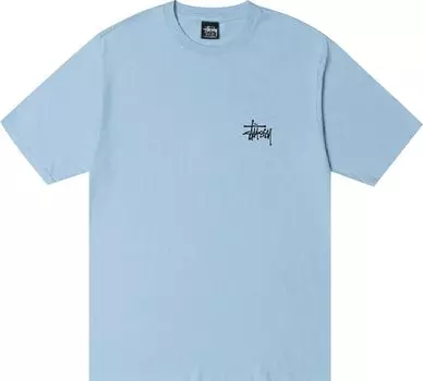 Футболка Stussy Basic Pigment Dyed Tee 'Sky Blue', синий
