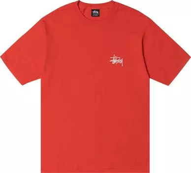 Футболка Stussy Basic Pigment Dyed Tee 'Tomato', красный