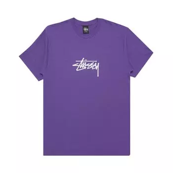 Футболка Stussy Basic Stock, фиолетовая