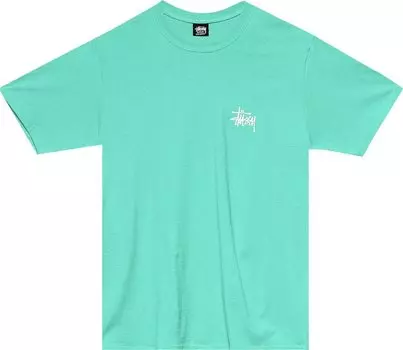 Футболка Stussy Basic Tee 'Green', зеленый