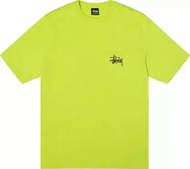 Футболка Stussy Basic Tee 'Keylime', зеленый