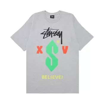 Футболка Stussy Believe 'Grey Heather', серый