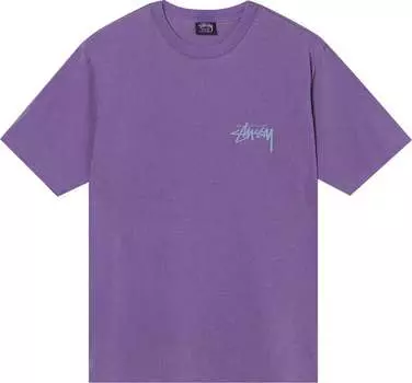 Футболка Stussy Big League Pigment Dyed Tee 'Purple', фиолетовый