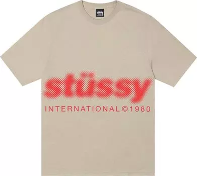 Футболка Stussy Blur 'Khaki', загар