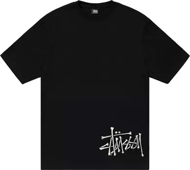 Футболка Stussy Bones Stock Tee 'Black', черный