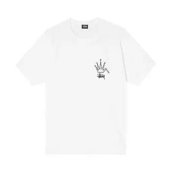 Футболка Stussy Broken Crown Tee 'White', белый