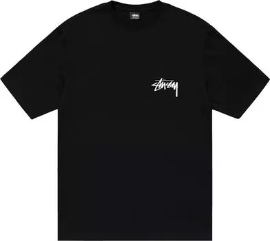 Футболка Stussy Burning Stock Tee 'Black', черный