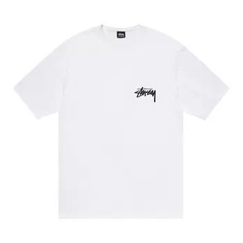Футболка Stussy Burning Stock Tee 'White', белый