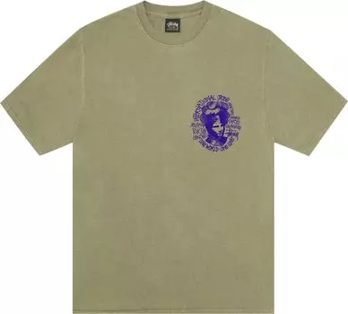 Футболка Stussy Camelot 'Olive', зеленый