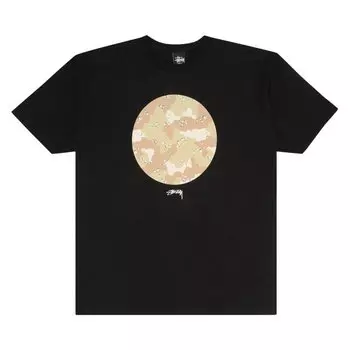 Футболка Stussy Camo 'Black/Tan', черный