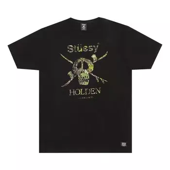 Футболка Stussy Camo Snow Skull 'Black', черный