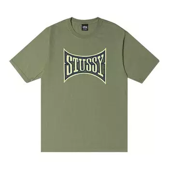 Футболка Stussy Champion, окрашенная пигментом, Артишок