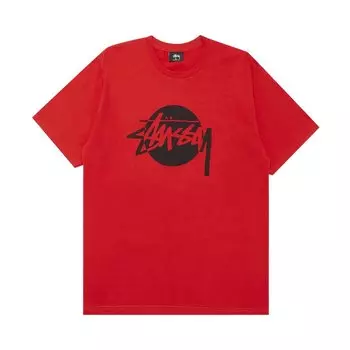Футболка Stussy Circle Stock 'Red', красный